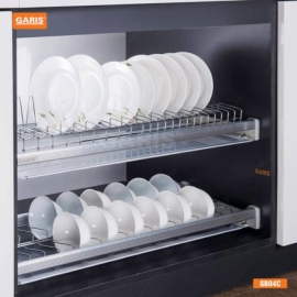  GIÁ BÁT ĐĨA CỐ ĐỊNH 2 TẦNG NAN TRÒN GARIS GB04.80C 