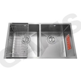 Chậu rửa 2 hố cân âm bàn đá GS21.81D