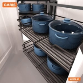 Hệ góc liên hoàn thông minh nan oval màu titan MC02N.45 - Garis mở trái/mở phải
