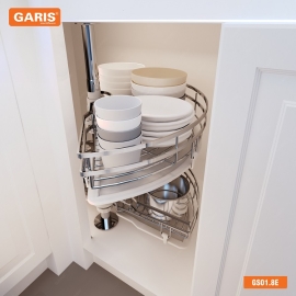 Hệ mâm xoay inox 304 góc mở 1/2 GS01.8E - Garis
