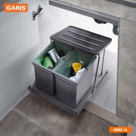 Thùng rác đôi, cánh mở, 14L GW03.14