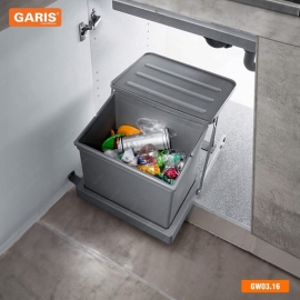 Thùng rác đơn, cánh mở, 16L GW03.16