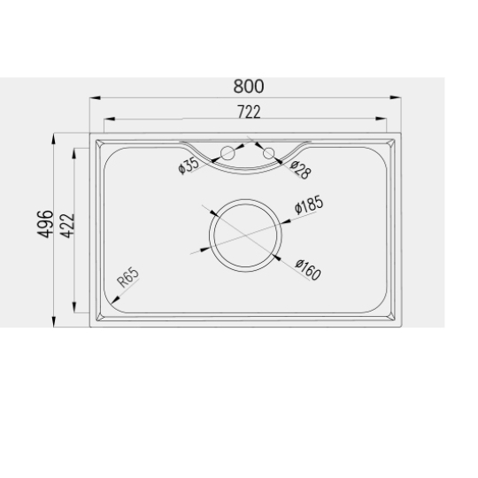 Chậu rửa 1 hố GS15.80 Chậu rửa 1 hố to kiểu Nhật Bản, inox 304, bề mặt điện hóa xước mờ, kèm bộ xả siphon và 01 rổ ráo nước inox 304 Bảo hành gỉ chậu 10 năm, linh kiện 2 năm Thương hiệu: GarisMã SP:GS15.80