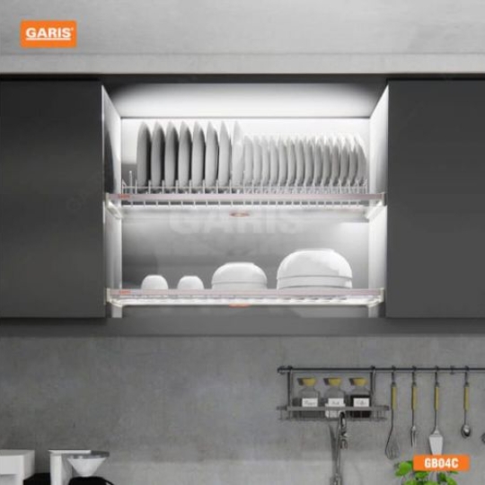  GIÁ BÁT ĐĨA CỐ ĐỊNH 2 TẦNG NAN TRÒN GARIS GB04.70C 