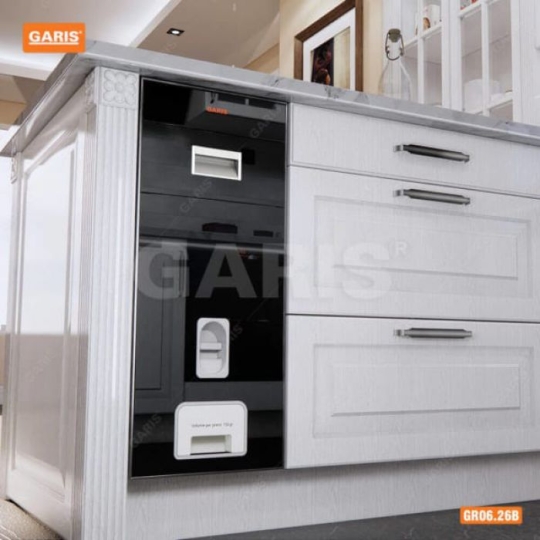 THÙNG GẠO MẶT KÍNH ĐEN 12KG GARIS GR06.26B