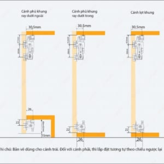 RAY TRƯỢT CỬA LÙA CÁNH GẬP – GR68