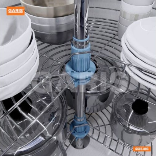  HỆ MÂM XOAY GÓC MỞ 3/4 NAN TRÒN GARIS GS05.80C