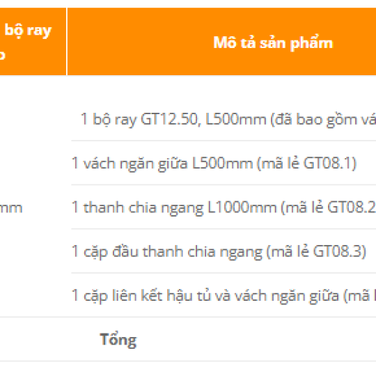 NGĂN KÉO CHỮ U GT8