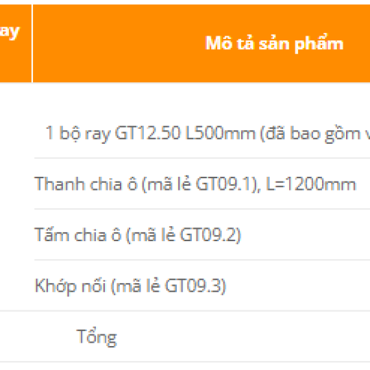 NGĂN KÉO CHIA Ô GT9
